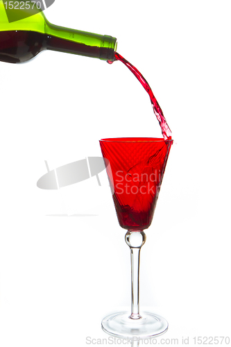 Image of pouring red wine 