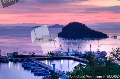 Image of port of Labuan Bajo, Flores Island, Indonesia