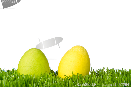 Image of easter eggs in grass