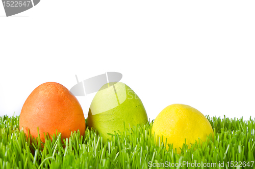 Image of easter eggs in grass