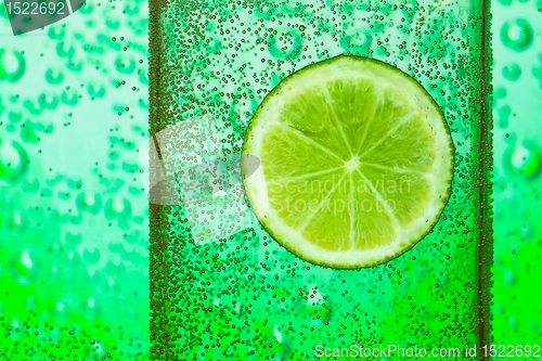 Image of lime with bubbles