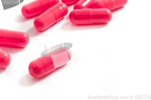 Image of pills on white background