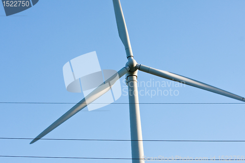 Image of windmill and powerlines