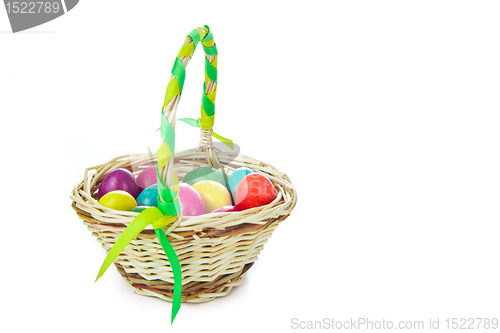 Image of easter eggs in basket