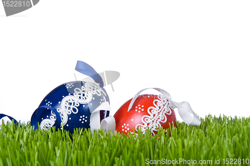 Image of easter eggs in grass
