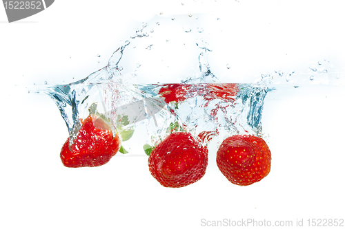 Image of strawberry in the water