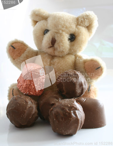 Image of teddy loves chocolates