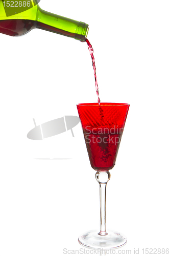 Image of pouring red wine 