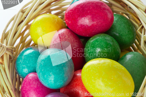 Image of easter eggs in basket