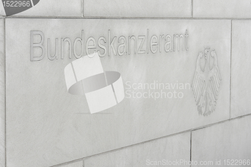 Image of Federal Chancellery script nameplate