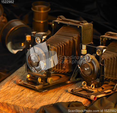 Image of still life with nostalgic cameras