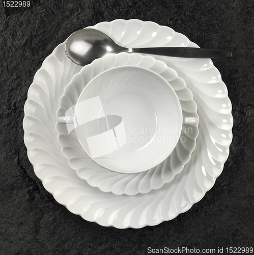 Image of place setting with soup plate