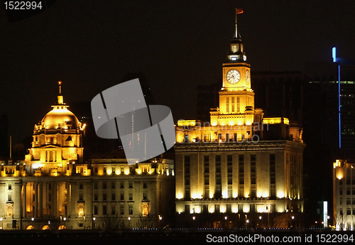 Image of The Bund in Shanghai at night