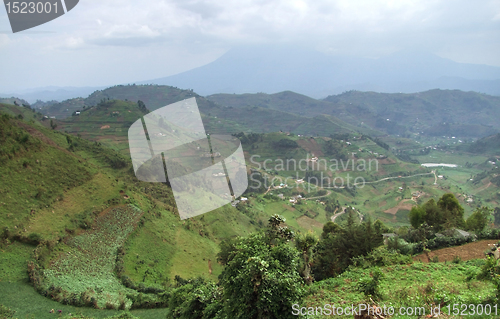 Image of Virunga Mountains in stormy ambiance