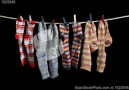 Image of clothesline and sox