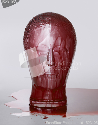 Image of bloody glass head