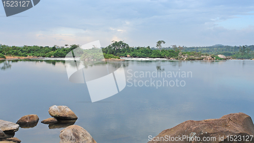 Image of waterside River Nile scenery near Jinja