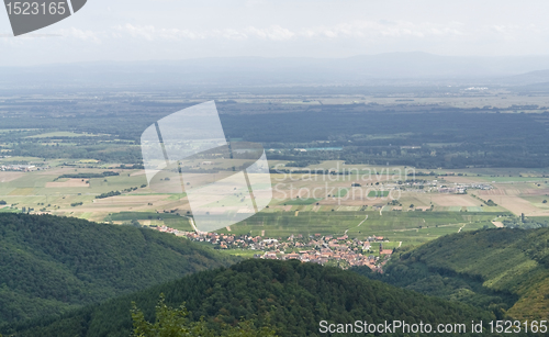 Image of aerial view around Haut-Koenigsbourg Castle