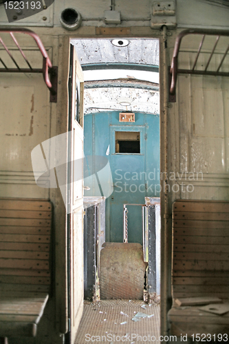 Image of inside a old railway car