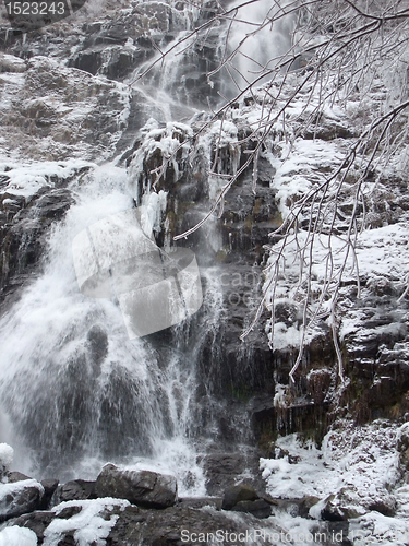 Image of Todtnau Waterfall at winter time