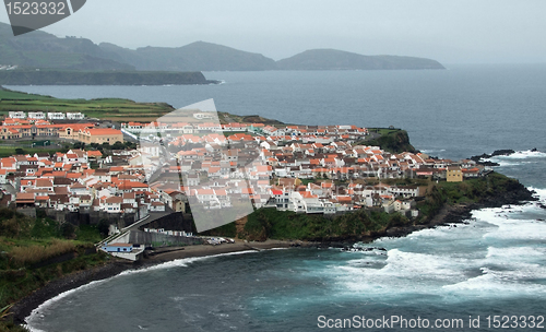 Image of coastal settlement at the Azores