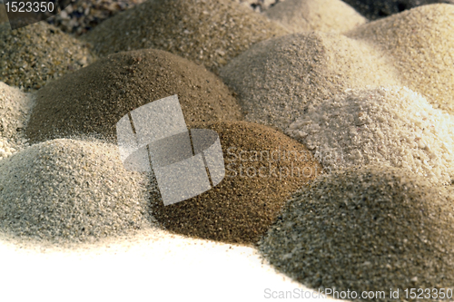 Image of various brown toned sand piles together