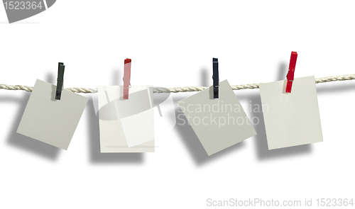 Image of clothesline and labels