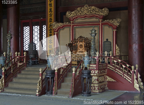 Image of throne in the Forbidden City