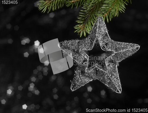 Image of metallic Christmas deco star