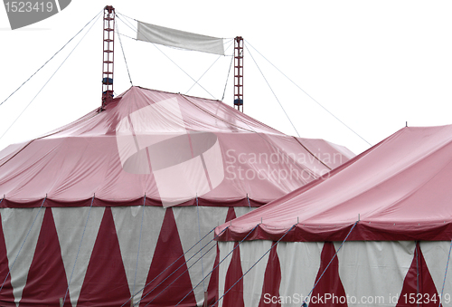 Image of red and white big top