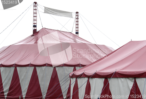Image of red and white big top