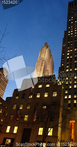 Image of illuminated New York city view