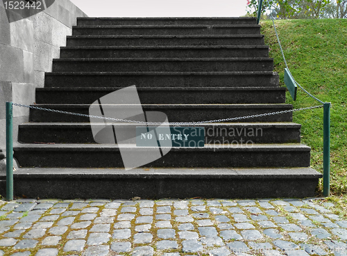 Image of closed stairway