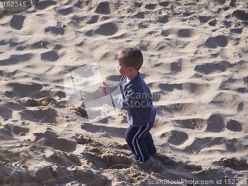 Image of little boy on the beach