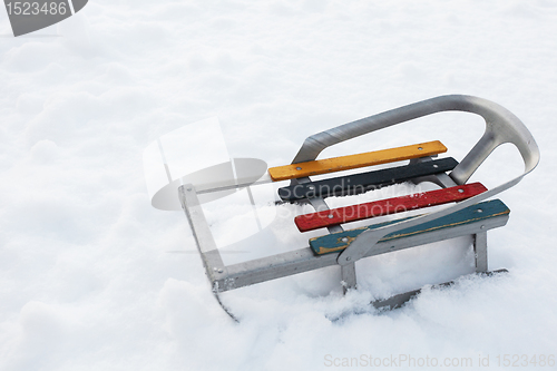 Image of small old toy sled 