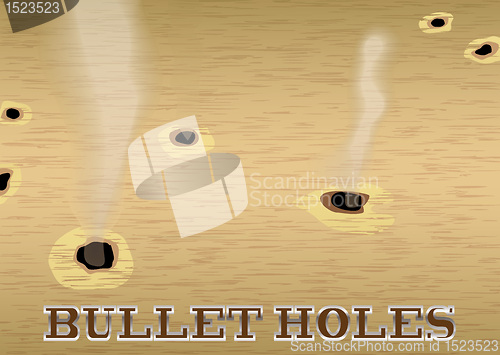 Image of Bullet hole wood