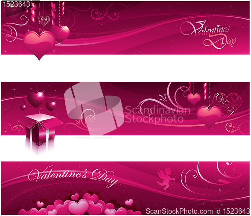 Image of Valentine greeting card banners