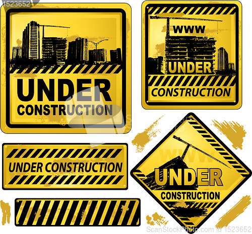 Image of Under construction signs