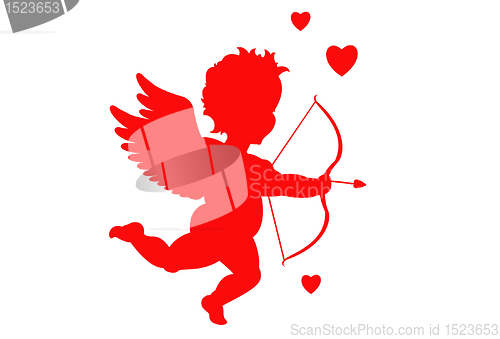 Image of Red cupid silhouette