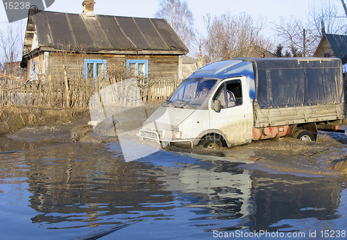 Image of Car forcing the pool