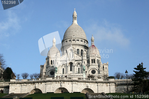 Image of Beautiful Sacre Coeur in Paris