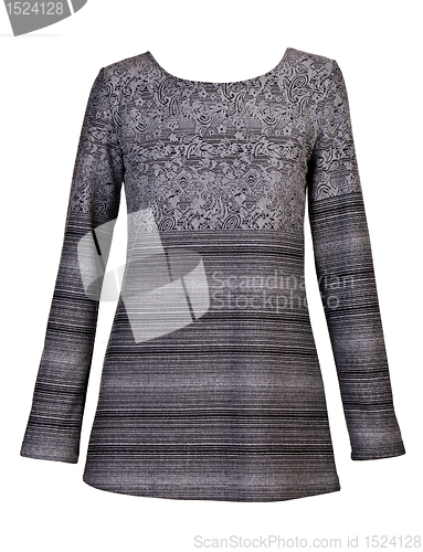 Image of gray striped women's dress