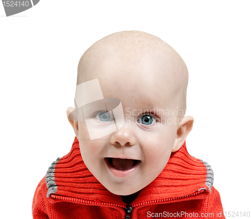 Image of portrait of little boy in the studio