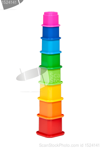 Image of plastic multi-colored children's pyramid