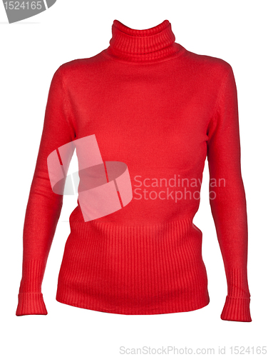 Image of Red Women's blouse with a collar