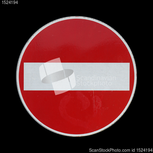 Image of No entry sign