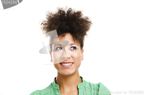 Image of Happy woman smiling