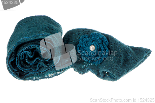 Image of Warm scarf in blue 