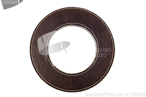 Image of Round leather frame