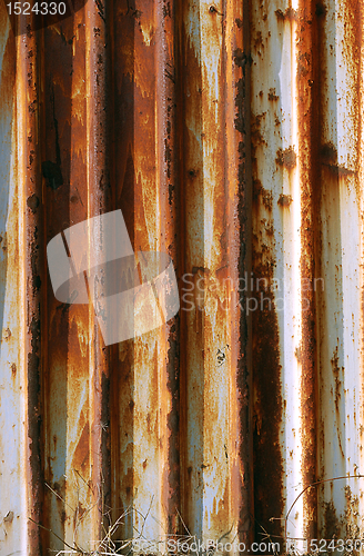 Image of Corrugated rusty iron wall